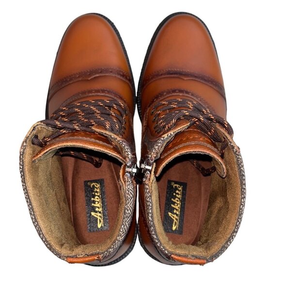 Arkbird Men's Tan Brown Leather Low Calf Oxford Boots Sz 8 - Picture 7 of 11